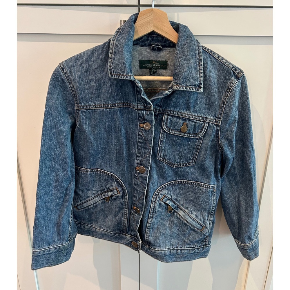 Lauren Jeans Co. Ralph Lauren Denim Jacket Blue‎ Small Casual